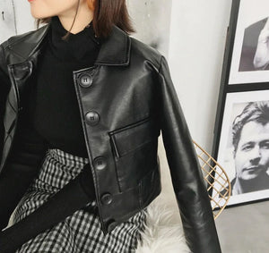 Cropped Sheepskin Jacket