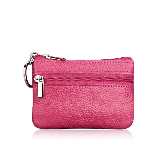 PU Leather Mini Functional Pouch Zipper