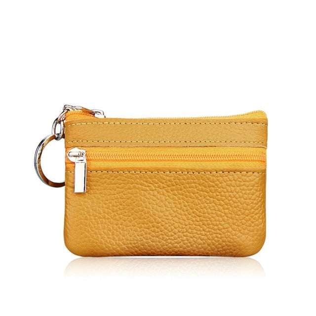 PU Leather Mini Functional Pouch Zipper