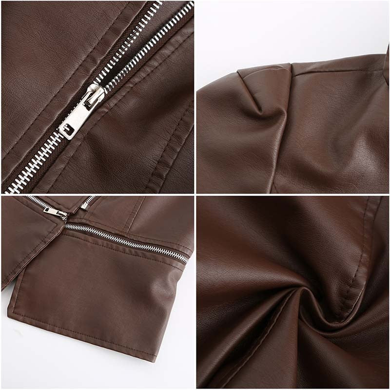 Zipper Belt Biker Female Jacket