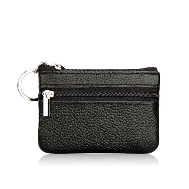 PU Leather Mini Functional Pouch Zipper