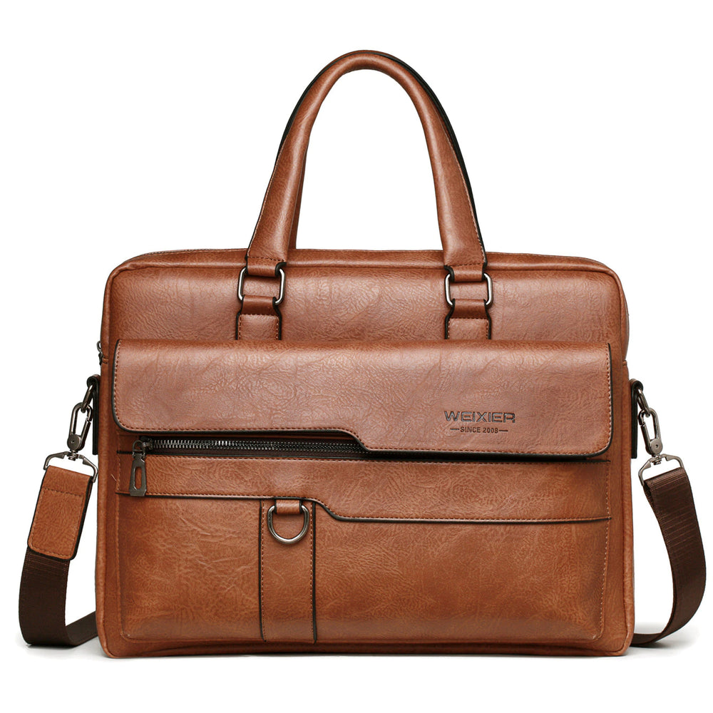 PU Leather Shoulder Laptop Bag