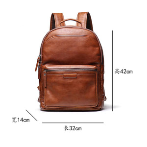 Genuine Leather Cowhide Multifunction Laptop Bag