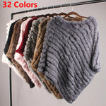 Rabbit Fur Knitted Vest Fashion Wrap Coat