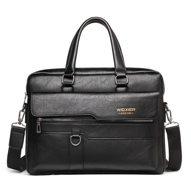 PU Leather Shoulder Laptop Bag