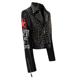 Punk Style Biker Leather Jacket