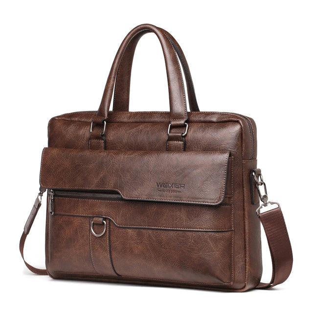 PU Leather Shoulder Laptop Bag