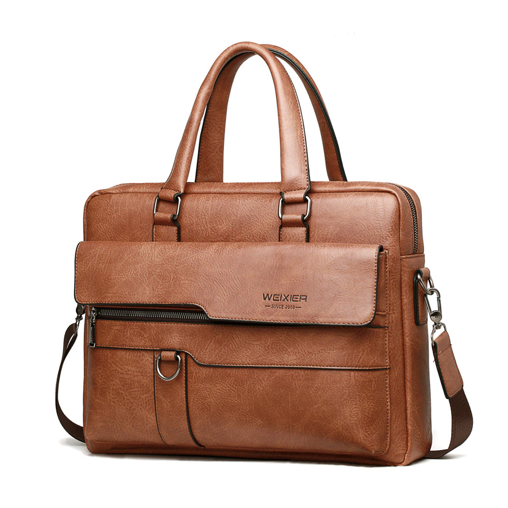 PU Leather Shoulder Laptop Bag