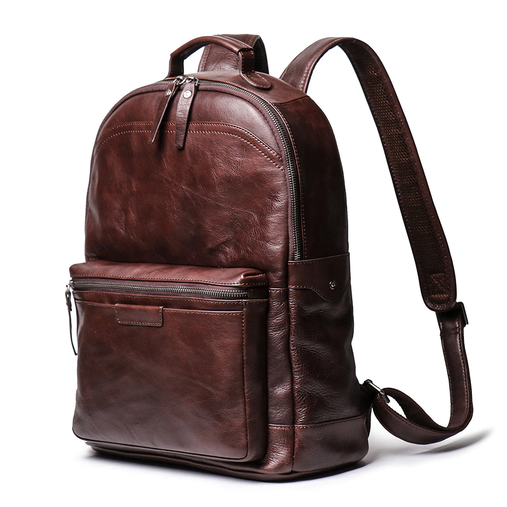 Genuine Leather Cowhide Multifunction Laptop Bag