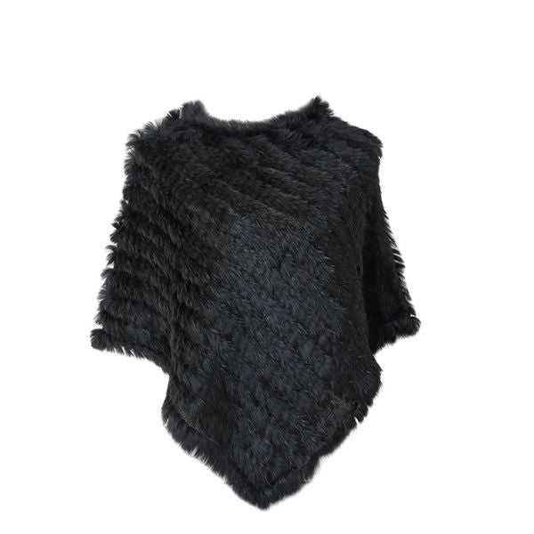 Rabbit Fur Knitted Vest Fashion Wrap Coat