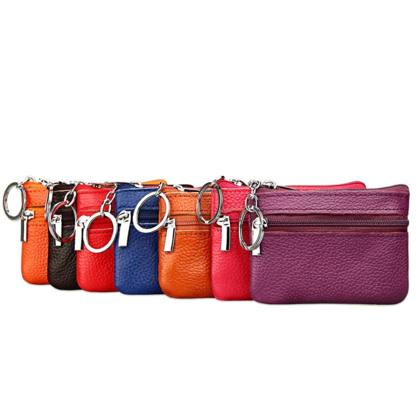 PU Leather Mini Functional Pouch Zipper