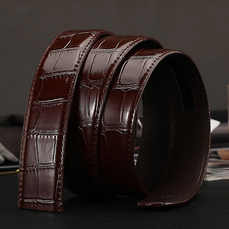 No Buckle Cow Leather Belt