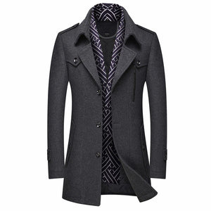 Winter Wool Men Thick Coat