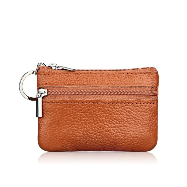 PU Leather Mini Functional Pouch Zipper