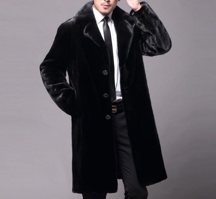 Casual Windbreaker Long Fur Coat For Winter