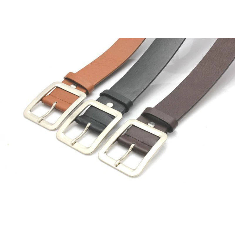 Casual Faux Leather Buckle Belt