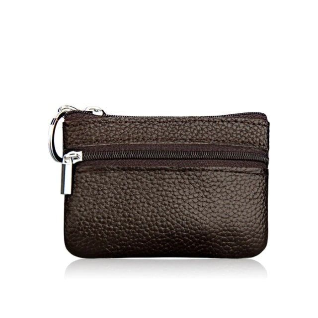 PU Leather Mini Functional Pouch Zipper