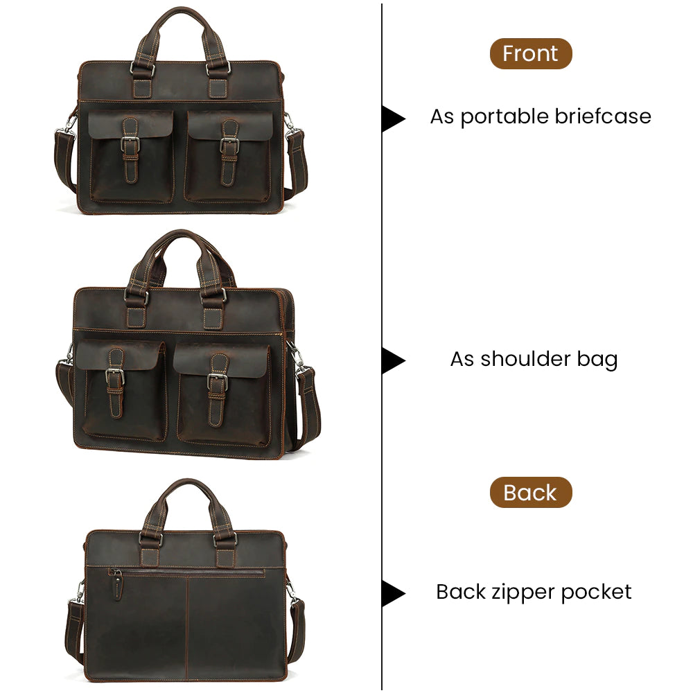 Genuine Leather Briefcase Bag