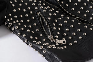 Punk Style Biker Leather Jacket