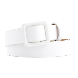 Casual Faux Leather Buckle Belt