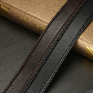 Luxury Men PU Leather No Buckle Belt