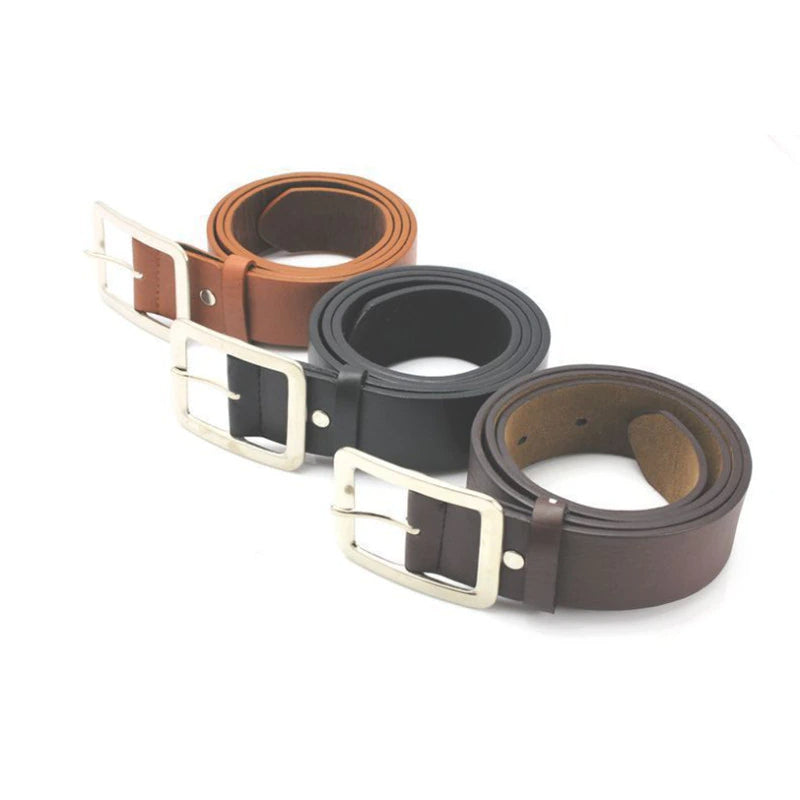 Casual Faux Leather Buckle Belt