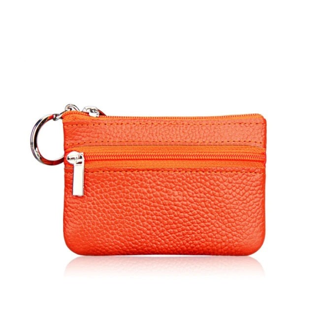 PU Leather Mini Functional Pouch Zipper