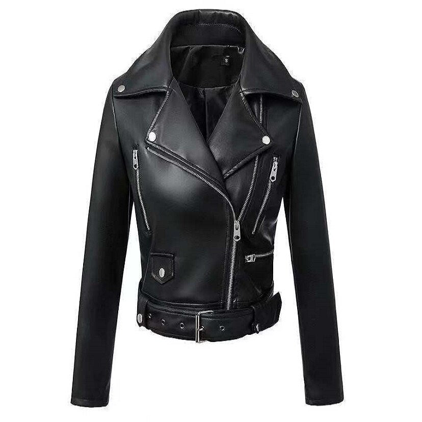 Women Biker Outerwear Jacket