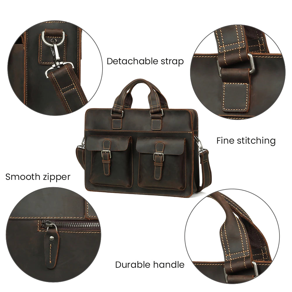 Genuine Leather Briefcase Bag