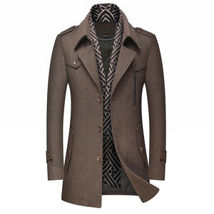 Winter Wool Men Thick Coat