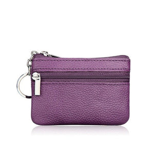 PU Leather Mini Functional Pouch Zipper