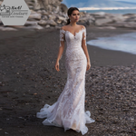 Sheath Mermaid V-Neck Wedding Dress