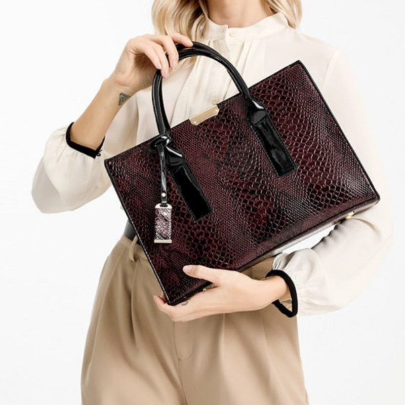 Serpentine Pattern Ladies Luxury Handbag