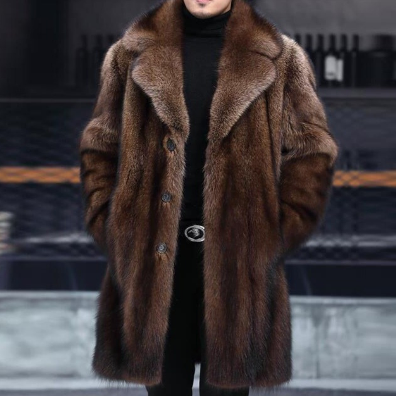 Casual Windbreaker Long Fur Coat For Winter