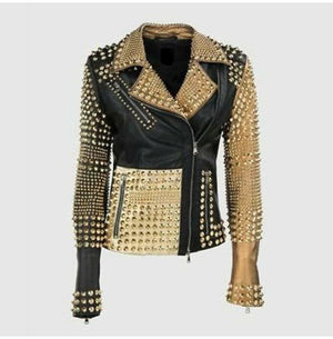 Golden And Black Studs Jacket