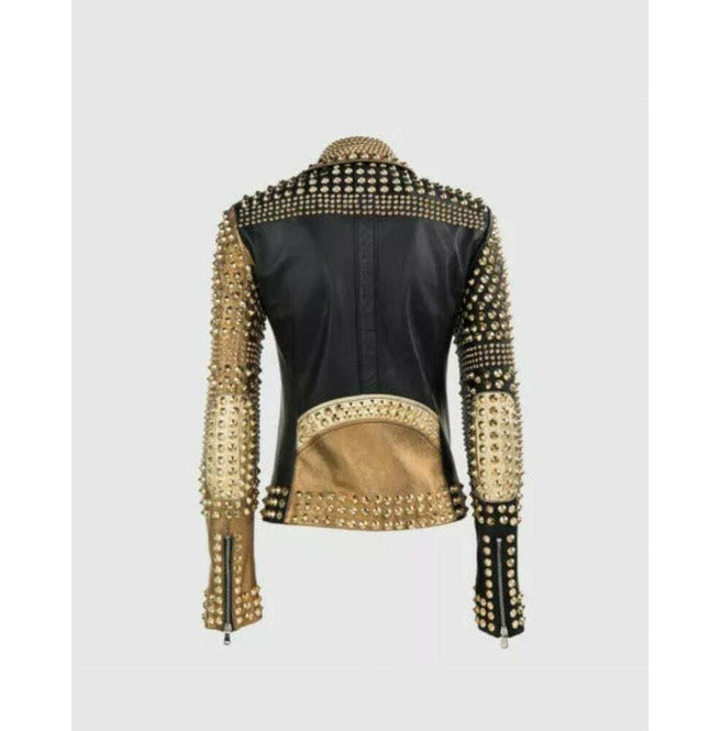 Golden And Black Studs Jacket