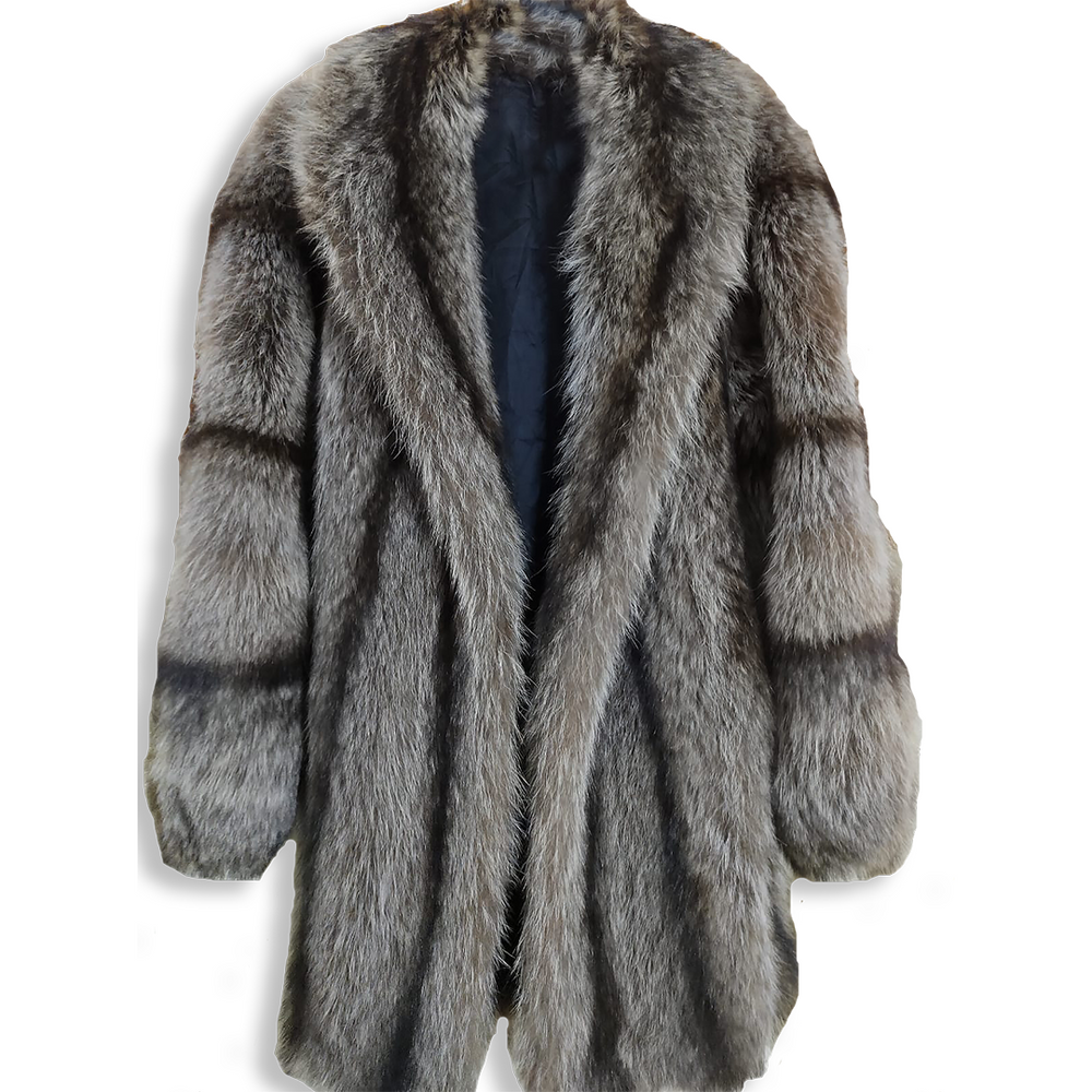 Stripes Fur Coat