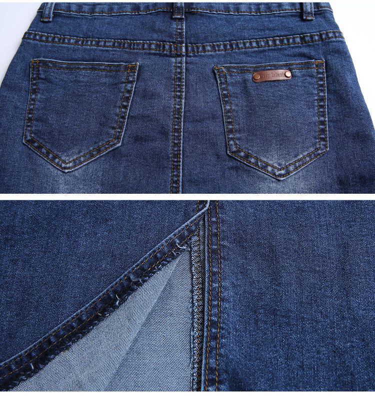 Blue Skinny Pencil Girl's Denim Skirt