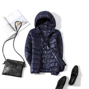 Ultra-light Thin Slim Short Hooded Jacket