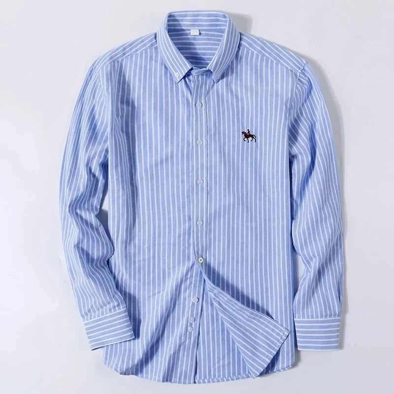 100% Cotton Oxford Casual Slim Fit Dress Shirt