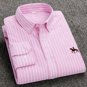 100% Cotton Oxford Casual Slim Fit Dress Shirt