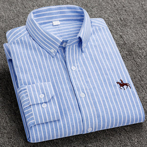 100% Cotton Oxford Casual Slim Fit Dress Shirt