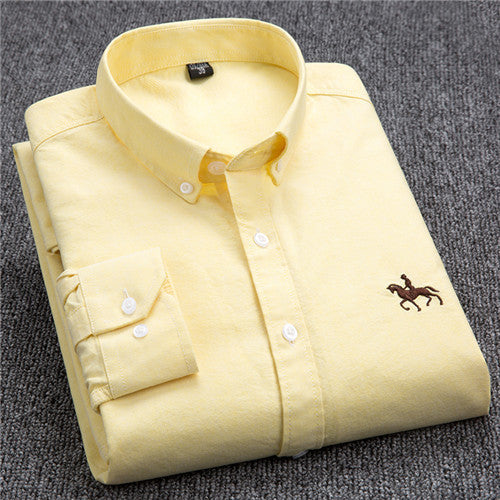 100% Cotton Oxford Casual Slim Fit Dress Shirt