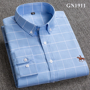 100% Cotton Oxford Casual Slim Fit Dress Shirt