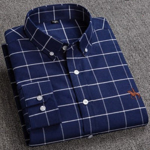 100% Cotton Oxford Casual Slim Fit Dress Shirt