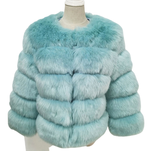 Elegant Fluffy Female Faux Fur Coat