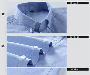 100% Cotton Oxford Casual Slim Fit Dress Shirt