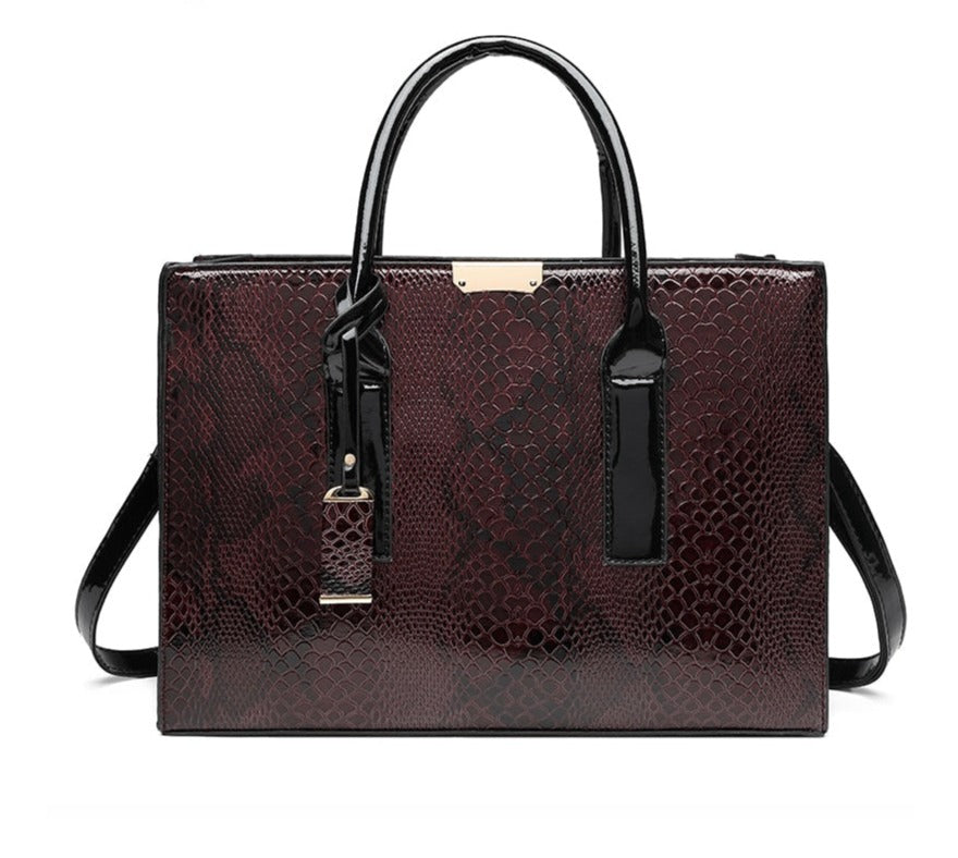 Serpentine Pattern Ladies Luxury Handbag