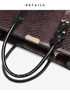 Serpentine Pattern Ladies Luxury Handbag