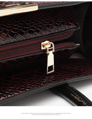 Serpentine Pattern Ladies Luxury Handbag